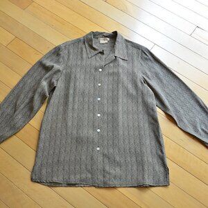 Patrick Christopher Silk Satin Blouse Button Up Size 10